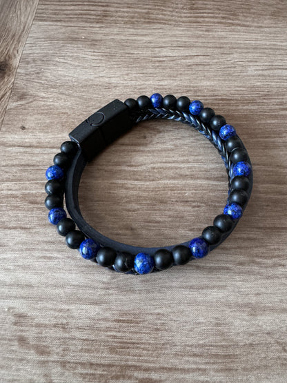 Armband aus Onyx und Sodalith