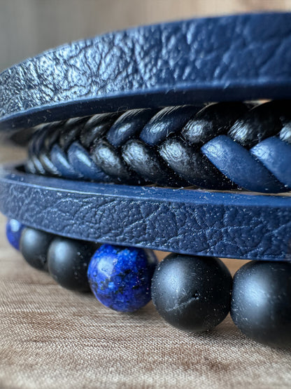 Armband aus Onyx und Sodalith